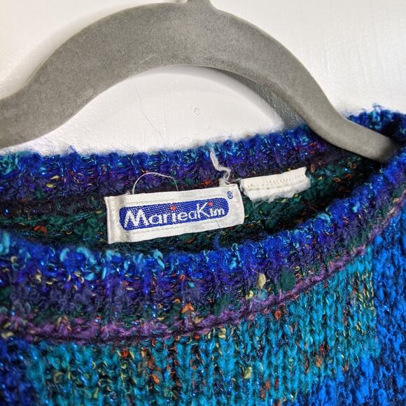 Vtg Sweater Art Abstract Vintage Crewneck Colorful Colorblock - Picture 5 of 6